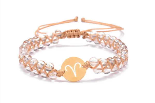 "Pulsera Zodiaco & Piedra de Nacimiento — Trenzada a Mano"