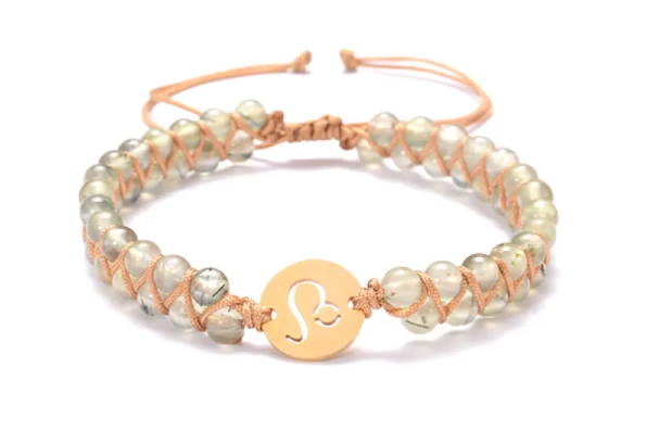 "Pulsera Zodiaco & Piedra de Nacimiento — Trenzada a Mano"