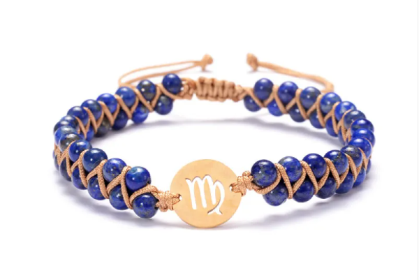 "Pulsera Zodiaco & Piedra de Nacimiento — Trenzada a Mano"
